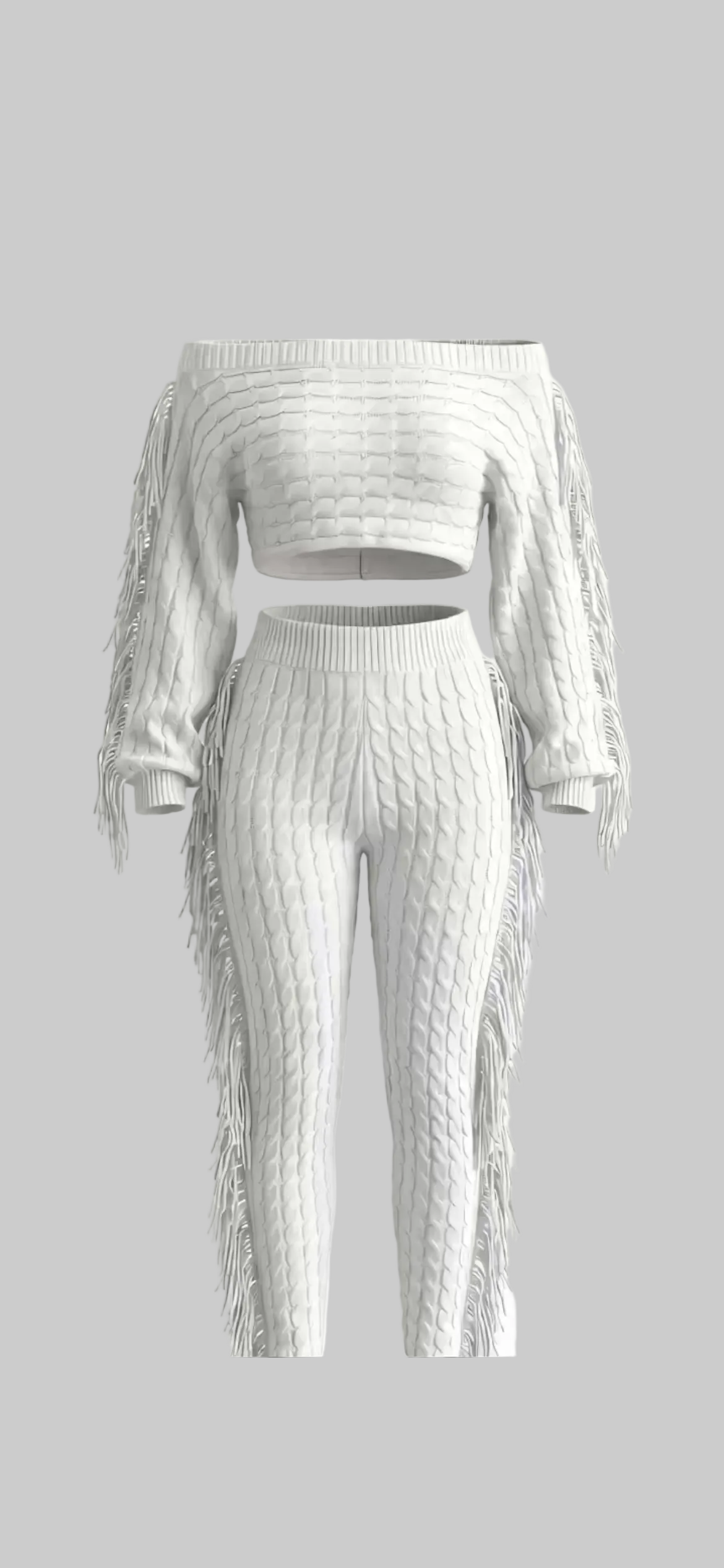Fringe Sweater Set