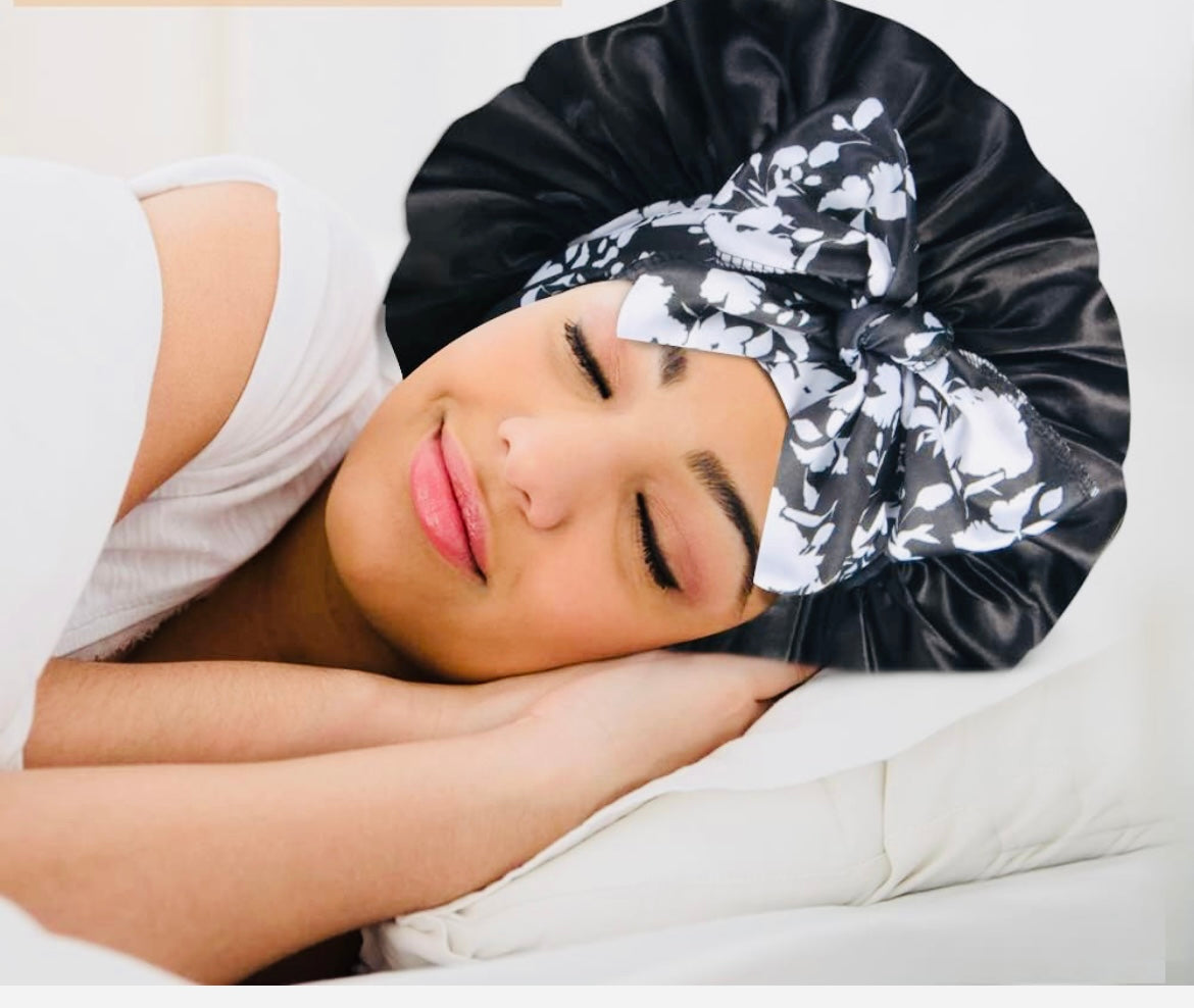 Tie Band Silk Hair Bonnet