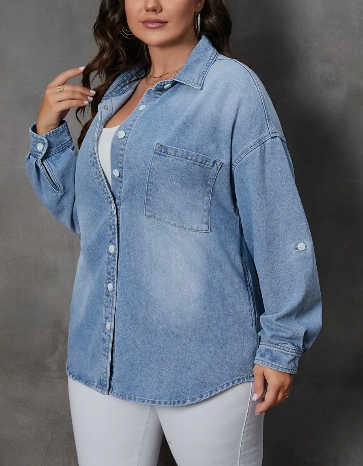 Most Loved Denim Plus Size Shirt