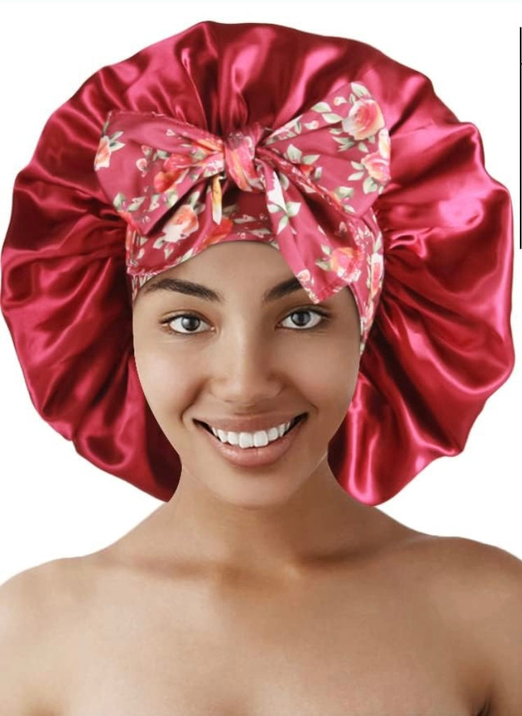 Tie Band Silk Hair Bonnet