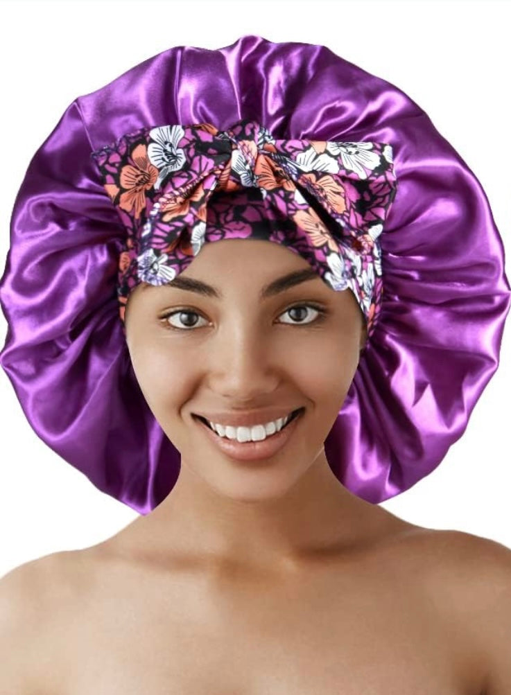 Tie Band Silk Hair Bonnet
