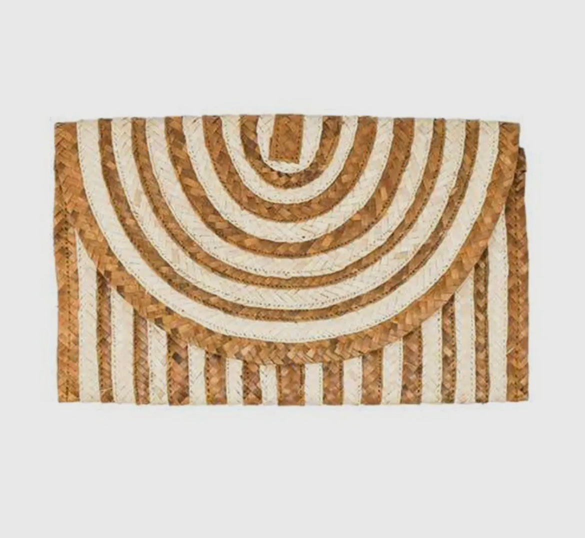 Small Straw Envelope Clutch Purse