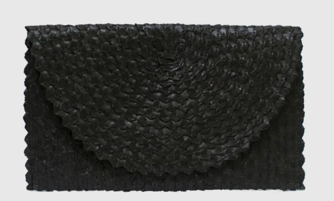 Small Straw Envelope Clutch Purse