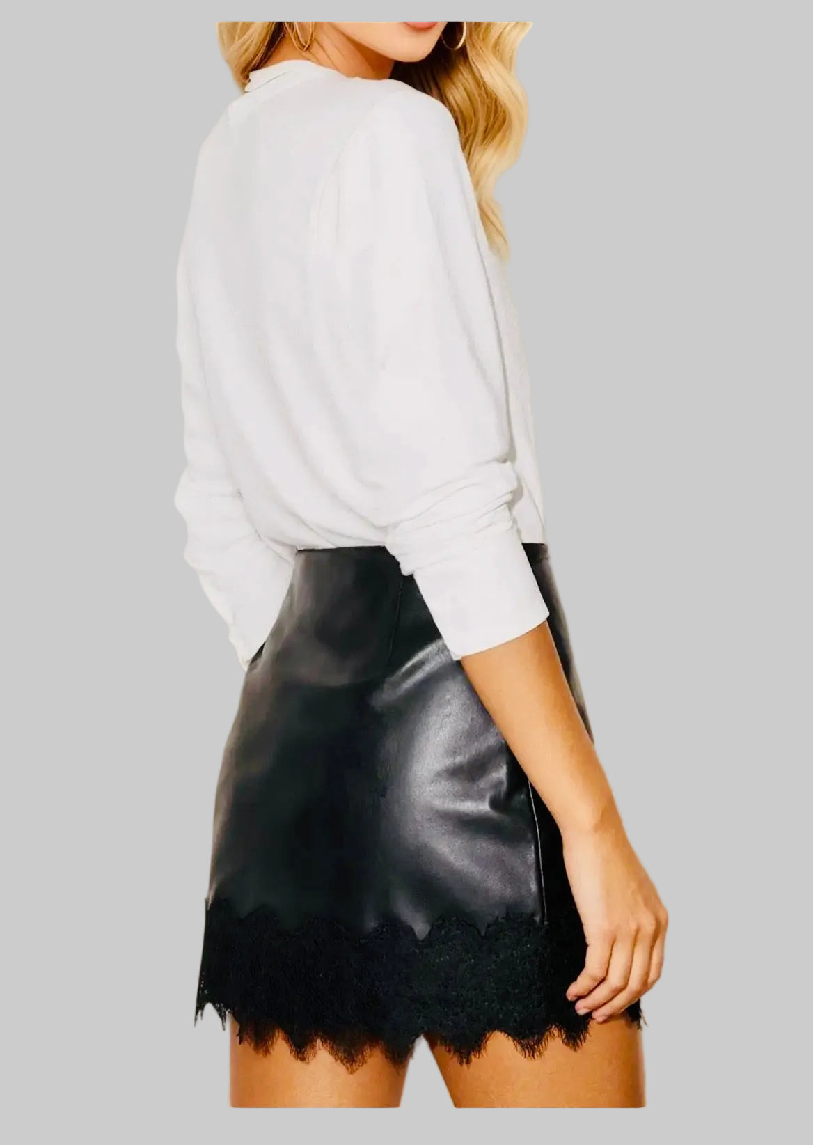 The Show Stopper Faux Leather Mini Skirt
