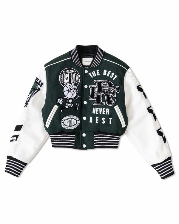 The Best Never Rest Varsity Crop Jacket