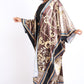 Printed satin kimono