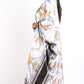 Printed satin kimono