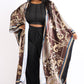 Printed satin kimono