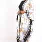 Printed satin kimono