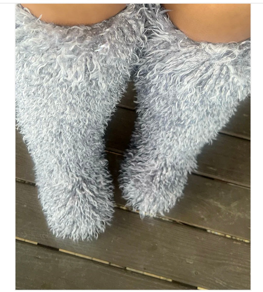 Mongolian Fur Thigh High Boots