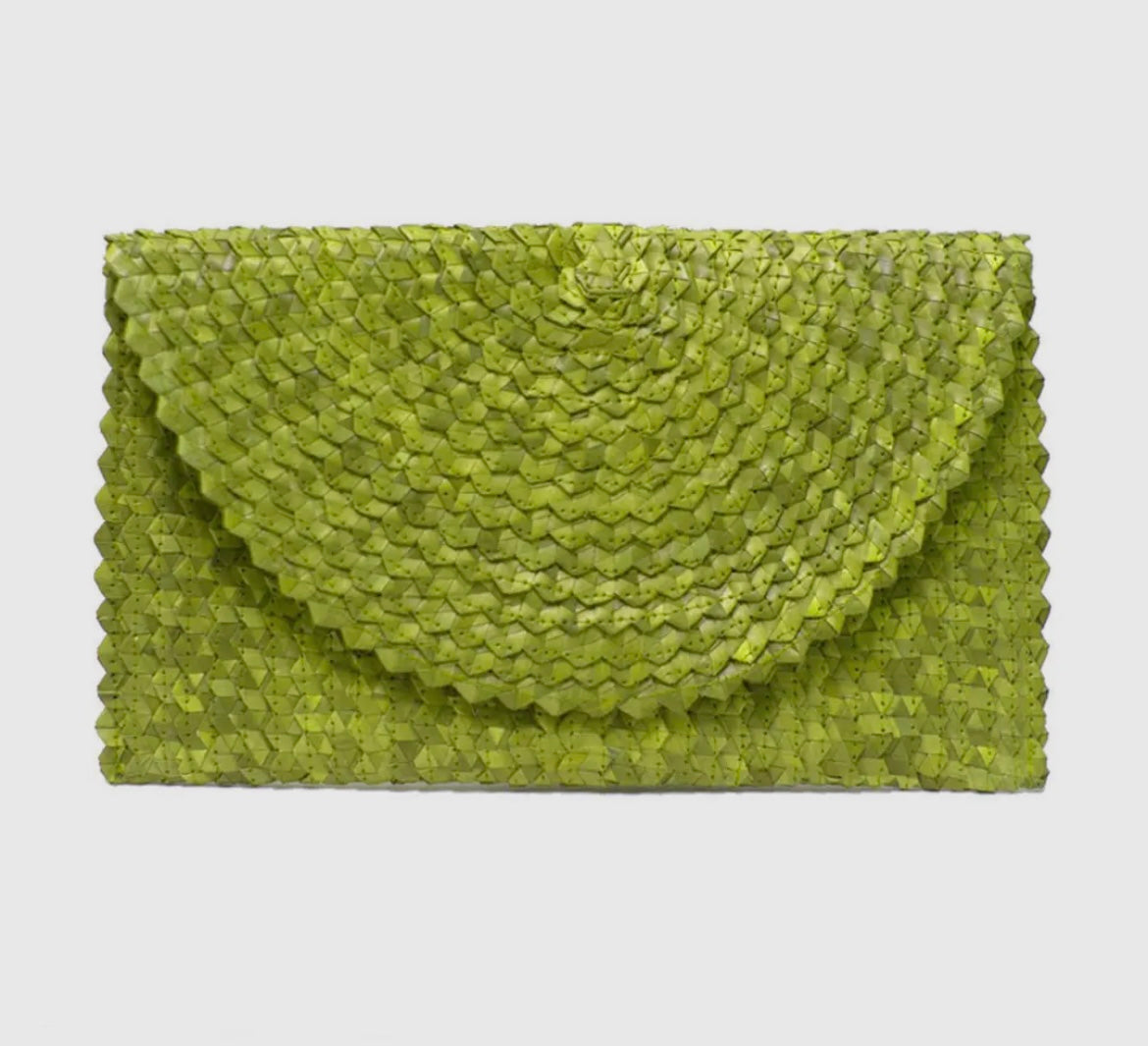 Small Straw Envelope Clutch Purse