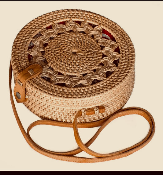 Round Rattan Bag