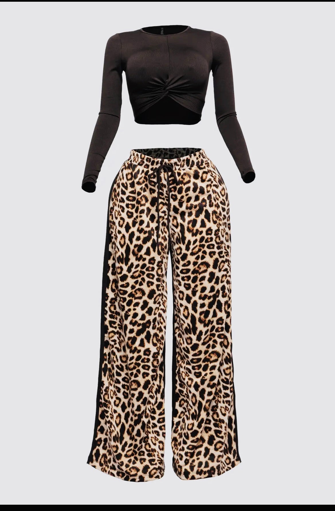 Cheetah Print Pants Set