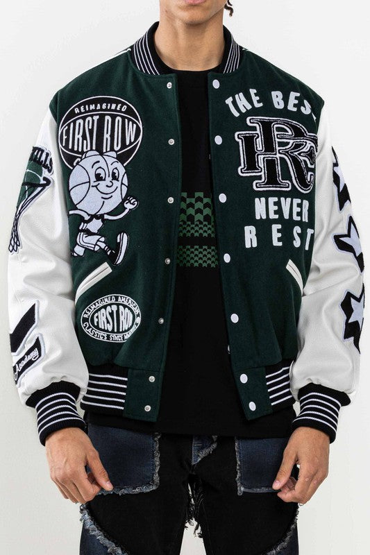 The Best  Never Rest Varsity Full Length Unisex Jacket