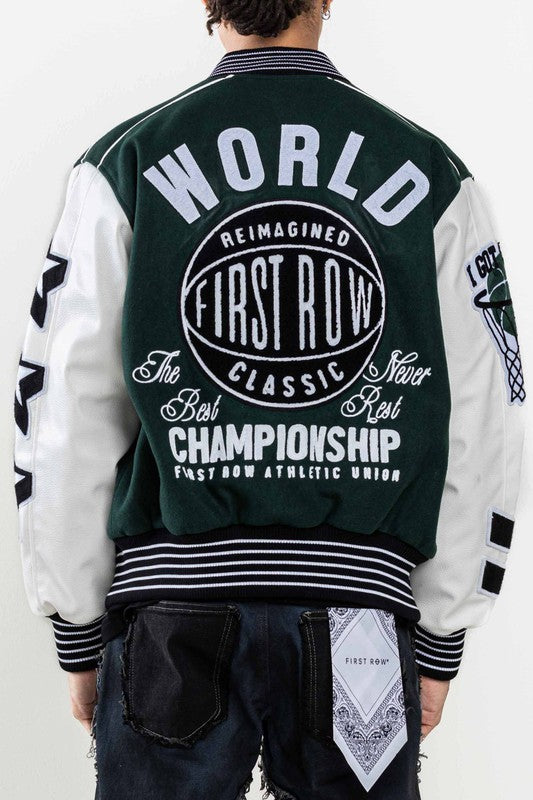 The Best  Never Rest Varsity Full Length Unisex Jacket