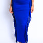 Fringed maxi skirt