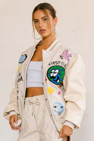 Greatest Planet on Earth Varsity Jacket