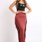 Fringe maxi skirt