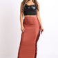 Fringe maxi skirt