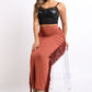 Fringe maxi skirt