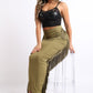 Fringe maxi skirt